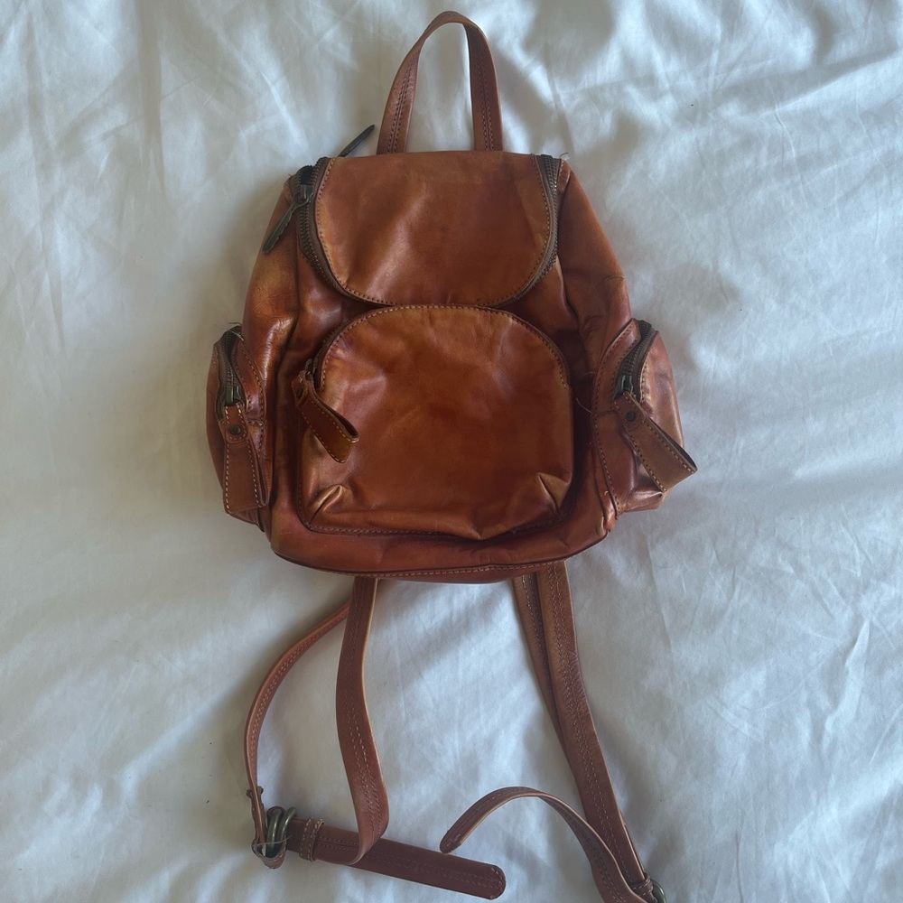 Free People Vintage Style Leather Backpack
